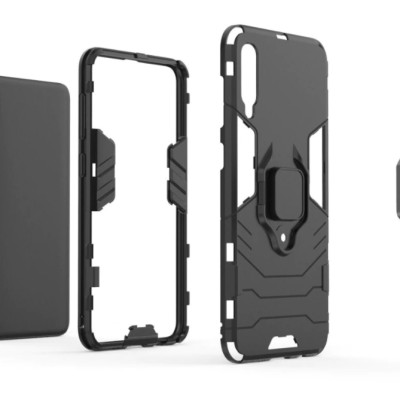 Ốp lưng dành cho Samsung Galaxy A7 2018 iron man chống sốc kèm iring - hàng nhập khẩu