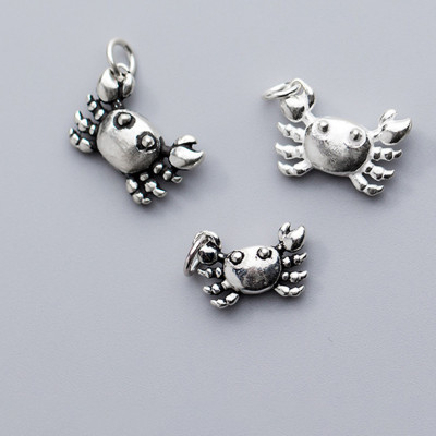 Charm bạc hình cua nhỏ mặt treo - Ngọc Quý Gemstones