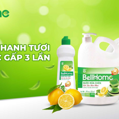 Nước Rửa Chén Công Nghệ Sinh Học Bell Home Hương Chanh 1,6 KG