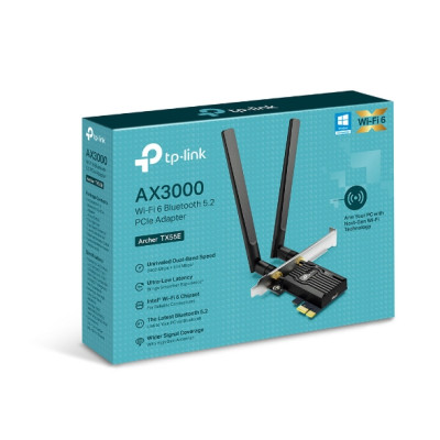 Bộ thu WIFI 6 / Bluetooth 5.2 TP-Link Archer TX55E | Chuẩn PCIe | Hỗ trợ windows 11/10 | Bảo hành 2 năm | Hàng Chính Hãng