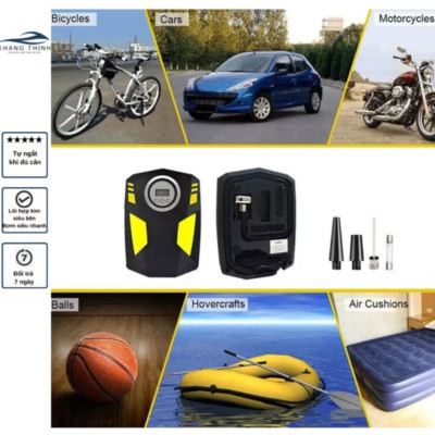 MÁY BƠM HƠI BƠM LỐP ĐIỆN TỬ XE MÁY ÔTÔ SIÊU MẠNH MẪU MỚI CHẤT LƯỢNG