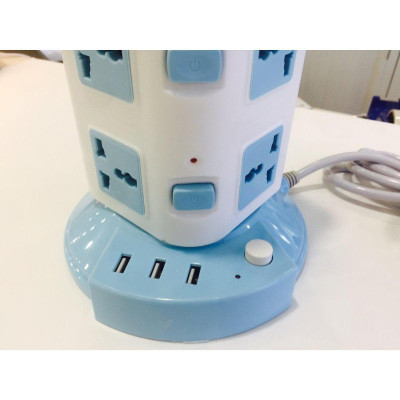 Ổ Cắm Điện Đa Năng 3 Tầng 12 Ổ Cắm 3 Cổng USB