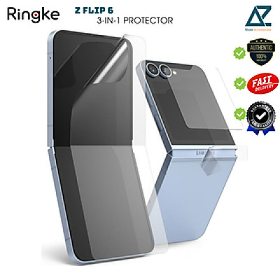 Combo 2 Bộ Miếng Dán Màn Hình RINGKE 3-in-1 Protector dành cho Samsung Galaxy Z Flip 6 (dán màn hình ngoài, màn trong, dán viền)_ Hàng chính hãng
