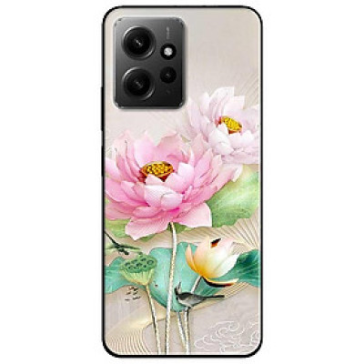 Ốp lưng cho Xiaomi Redmi 12 4G - Redmi Note 12 4G - Redmi Note 12 Pro 4G - 12 Pro 5G - Sen Hồng Trắng Đẹp - Hàng Chính Hãng