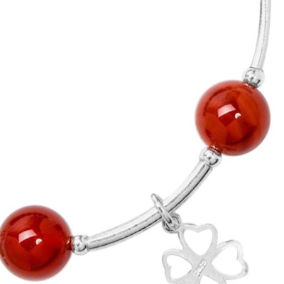 Vòng Tay Đá Mã Não Đỏ Mix Charm Bạc 925 10mm Ngọc Quý Gemstones VT167