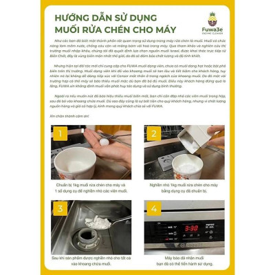 Muối rửa bát cho máy rửa chén bát Fuwa3e làm mềm nước 2kg