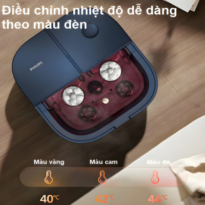 Bồn ngâm chân, kiêm máy massage chân tự động thương hiệu Philips PPM5103F - Hàng chính hãng
