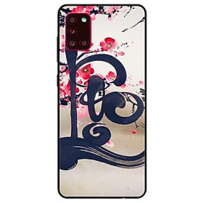 Ốp lưng dành cho Samsung A31 mẫu Thư Pháp LỘC Nền Anh Đào