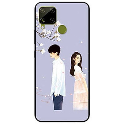 Ốp lưng dành cho Realme C15 mẫu Cặp Đôi Nền Tím