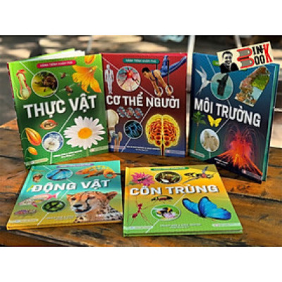 (Bìa cứng) COMBO 5 CUỐN HÀNH TRÌNH KHÁM PHÁ: MÔI TRƯỜNG, ĐỘNG VẬT, THỰC VẬT, CÔN TRÙNG, CƠ THỂ CON NGƯỜI_Tân Việt - NXB Mỹ Thuật