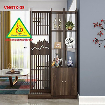 Tủ kệ trang trí kiêm vách ngăn phòng VNGTK03 - Nội thất lắp ráp Viendong Adv