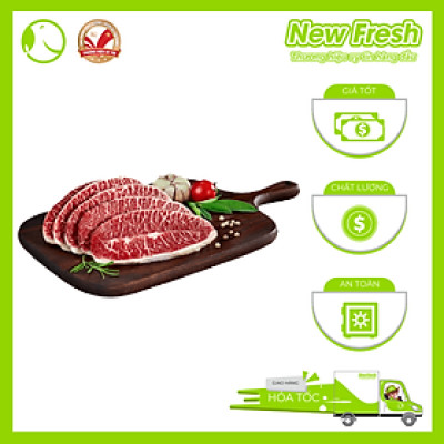 [GIAO NHANH HCM] Lõi Vai Bò Mỹ Cắt Lát Nướng Steak - Khay 1Kg