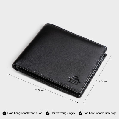Ví nam da bò Lata ( Thời trang nam - Ví da thật LVN82 )