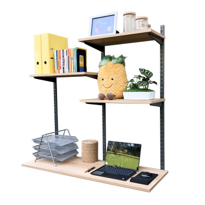 Kệ Ray Tường SMLIFE Railshelf Kiêm Bàn Làm Việc RTH120 - Kệ Treo Tường Tùy Biến Kích Thước & Vị Trí Hiện Đại Cho Căn Hộ Nhỏ
