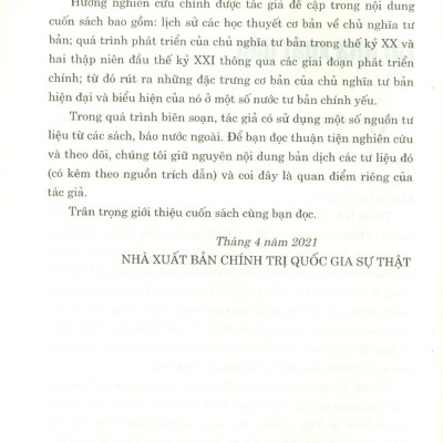 Chủ Nghĩa Tư Bản Lịch Sử Thăng Trầm 120 Năm (1900-2020) - Tái bản 2021