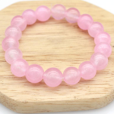 Lắc Tay Nữ Bạc Hiểu Minh LTU377 Phong Thủy màu hồng