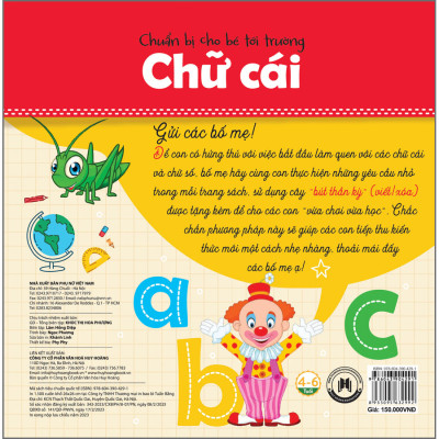 Chuẩn Bị Cho Bé Tới Trường - Chữ Cái (Tặng Kèm Bút Viết/Xóa)