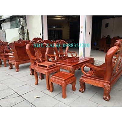 Bộ bàn ghế quốc đào tay 12 - NỘI THẤT BÌNH LONG 0988-352-210