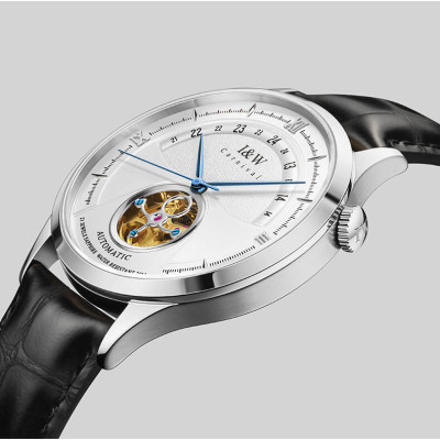 Đồng hồ nam chính hãng IW CARNIVAL IW525G-4 Kính sapphire ,chống xước,Chống nước ,Bảo hành 24 tháng,Máy cơ (Automatic),Dây da cao cấp,thiết kế lộ cơ thể thao