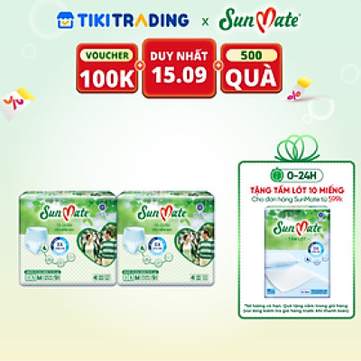 Combo 2 Tã Quần Người Lớn Sunmate Mềm Mại M9 (9 Miếng)
