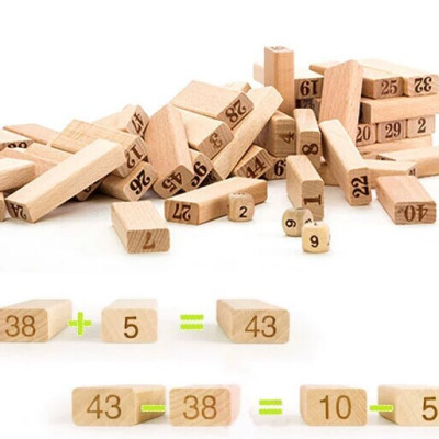 Đồ Chơi Rút Gỗ Cỡ Lớn Cao Cấp Loại Lớn Kèm 4 Con Súc Sắc Cho Bé