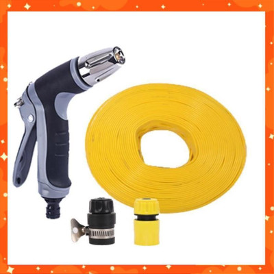 Bộ dây và vòi xịt tăng áp rửa xe tưới cây 3-5M 206817(cút nhựa nối đen 712-2)
