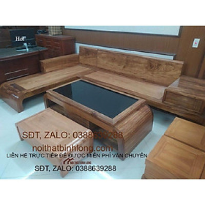 Bộ bàn ghế sofa góc - Đồ Gỗ Bình Long 0388639288
