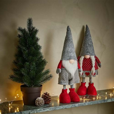 Cây thông Noel | JYSK Muninn | xi măng/sắt | xanh lá/nâu | DK13xC48cm