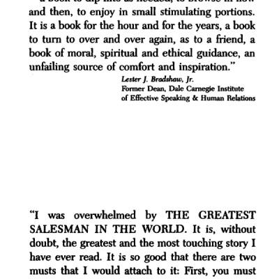 The Greatest Salesman in the World