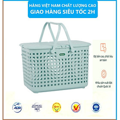 Làn nắp Hokori Việt Nhật , Làn đi sinh đựng đồ mẹ và bé , giỏ xách đi siêu thị đựng đồ siêu to - Hàng Việt Nam