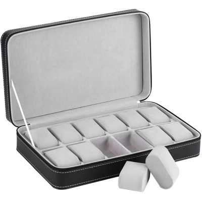 Hộp Đựng Đồng Hồ 12 Cái SAIKE SAIKE S1212 Vỏ Da Có Khóa Kéo