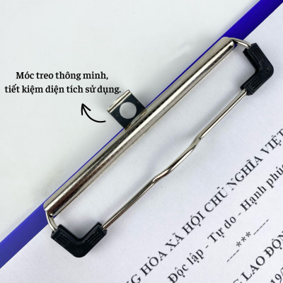 Bìa trình ký mica Enter G01 31.5x43cm có kẹp giấy A3 đứng