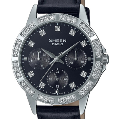 Đồng Hồ Casio Nữ Sheen Dây Da SHE-3517L-1AUDF