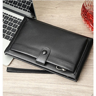 Clutch nam Ví cầm tay da bò thật BHM7334 Bền đẹp không bong tróc