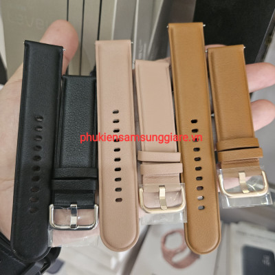 Dây da Đồng hồ Samsung size 20mm (dây Dùng cho được Active2/ watch 4/watch 5/watch 6) Hàng Chính hãng