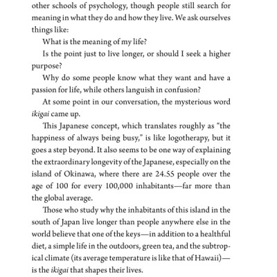 Ikigai : The Japanese Secret To A Long And Happy Life