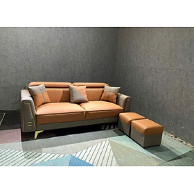 Sofa phòng khách Juno sofa icon3 NK2025 KT 1m8 tựa đầu bật kèm 2 đôn