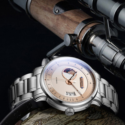 Đồng hồ nam chính hãng LOBINNI L17511-2 Kính chống xước,chống nước 50M,bảo hành 24 tháng,máy cơ Automatic,dây kim loại thép không gỉ 316L,thiết kế đơn giản dễ đeo