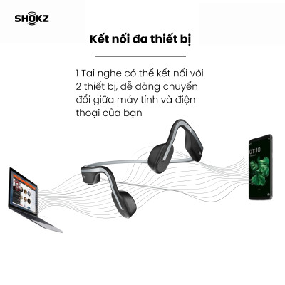 Tai Nghe Bluetooth Thể Thao Truyền Âm Thanh Qua Xương SHOKZ OPEN MOVE S661  - Hàng chính hãng - Pin sử dụng trong 6 tiếng - Kháng nước IP55