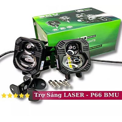 Đèn Trợ Sáng Bi Cầu BMU P66 55W/12.24V/DC Sáng 2 Màu Pha Laser