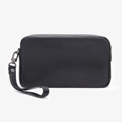 Clutch Đeo Chéo Ví Nam Cầm Tay GENCE RB08 Da Bò Khóa Vân Tay Cao Cấp Màu Đen