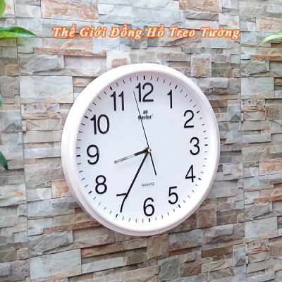 Đồng hồ Treo Tường Cao cấp KIM TRÔI EASTAR Tròn 31cm - Số Nổi 3D - Tặng Pin Maxell - BH 1 Năm
