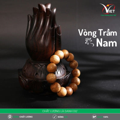 Vòng Trầm Nam Thiên Nhiên - Kiểu Tròn - Màu Ngả Vàng