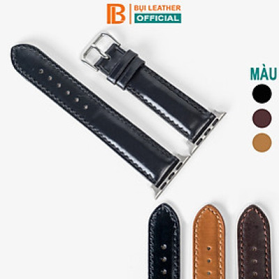 Dây đồng hồ dành cho AW Da bò thật khâu tay thủ công cao cấp  D106