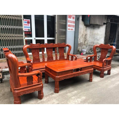 Bộ bàn ghế minh quốc triện gỗ hương đá