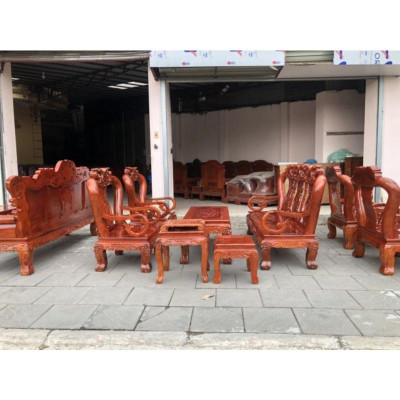 Bộ bàn ghế quốc đào tay 12 - NỘI THẤT BÌNH LONG 0988-352-210
