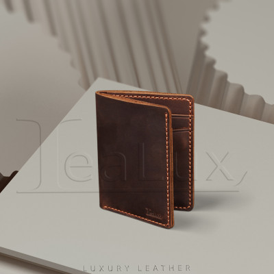 Ví Đứng Mini Da Sáp Handmade LEALUX Mini Handmade 5