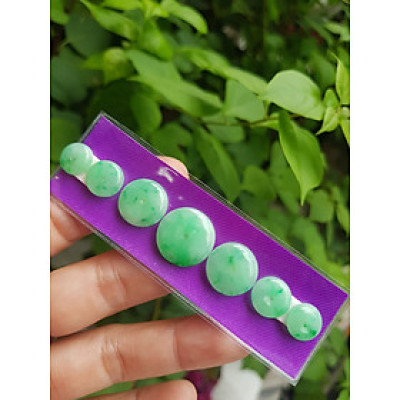 Bộ Trang Sức Lắc Tay Gồm Dãy 7 Đồng Tiền Xanh lớn nhỏ đều quá đẹp  Chất liệu đá cẩm thạch tự nhiên mệnh mộc hỏa thủy  Nữ bọc vàng làm lắc tay đeo rất đẹp tuyệt vời ạ