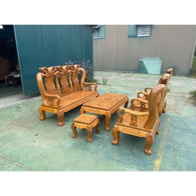 Bàn ghế Minh Quốc Đào gỗ Lim tay 10 giá chỉ 15tr