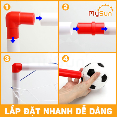 Khung thành gôn bóng đá mini cho bé bộ đồ trò chơi thể thao đá banh bóng cho trẻ em bé vận động